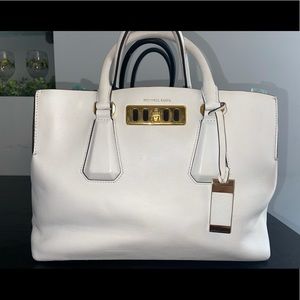 Michael Kors Collection Vivian Satchel White